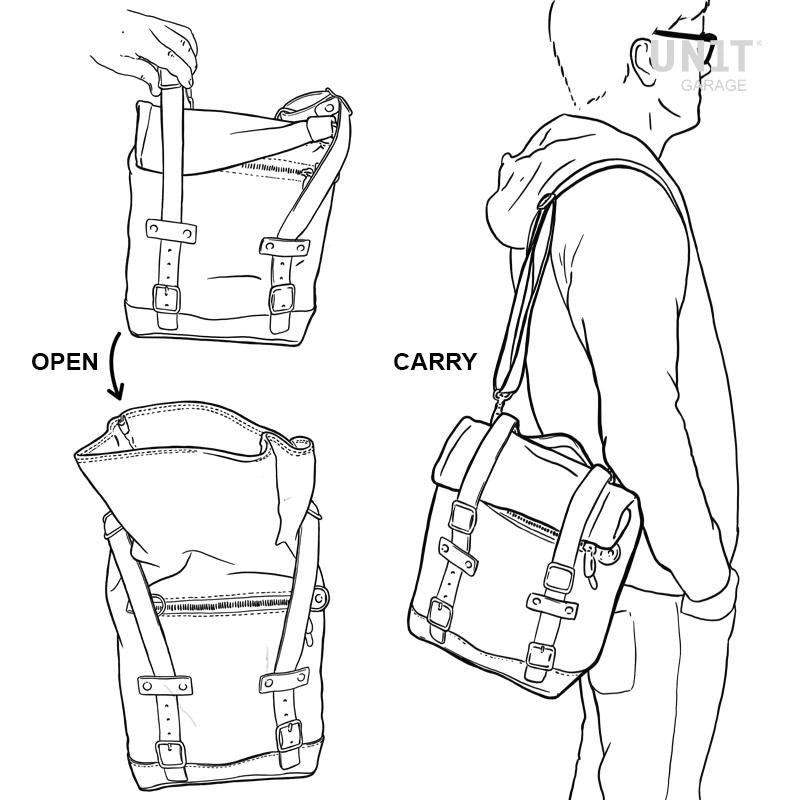 Zwei 22-30-Liter-Scram-Seitentaschen aus Segeltuch + NineT-Serie Double Frame