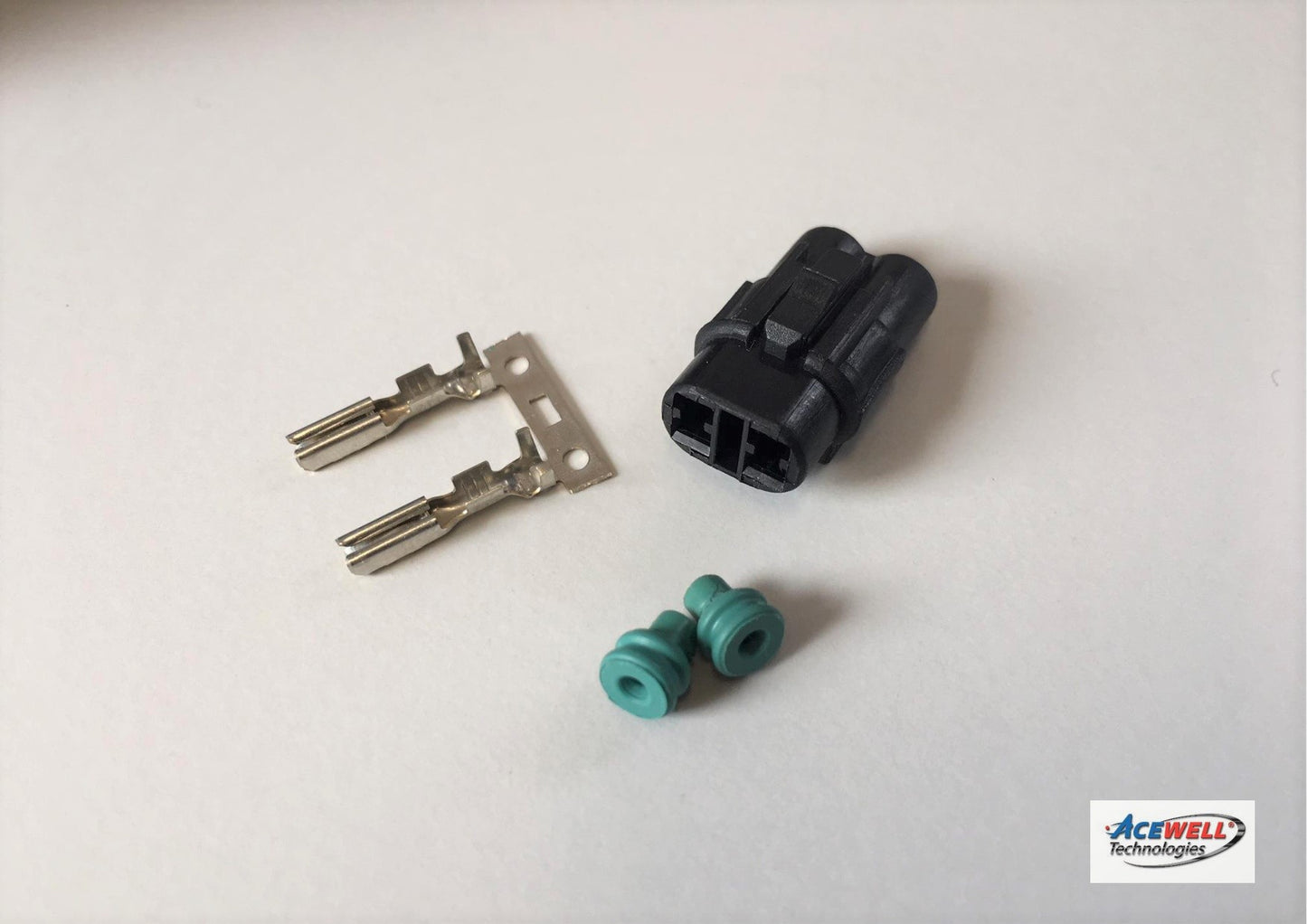 Wasserdichter Steckersatz schwarz oder weiss (2-Pin)