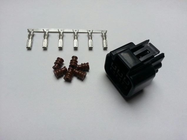Set connettori impermeabili neri (6 pin/9 pin)