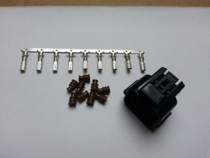 Set connettori impermeabili neri (6 pin/9 pin)