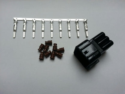 Set connettori impermeabili neri (6 pin/9 pin)