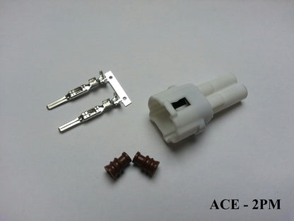 Wasserdichter Steckersatz schwarz oder weiss (2-Pin)