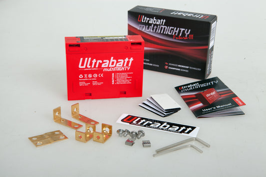 Ultrabatt (LiFePO4) 6V 240A, 4,6Ah Lithium Ionen Motorrad Batterie entspricht einer 12 AH Blei-Säure Batterie
