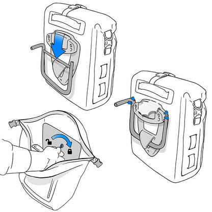 Zwei Khali TPU Seitentaschen + NineT-Serie Double Frame