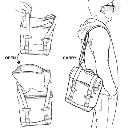 Zwei 22-30-Liter-Scram-Seitentaschen aus Segeltuch + NineT-Serie Double Frame