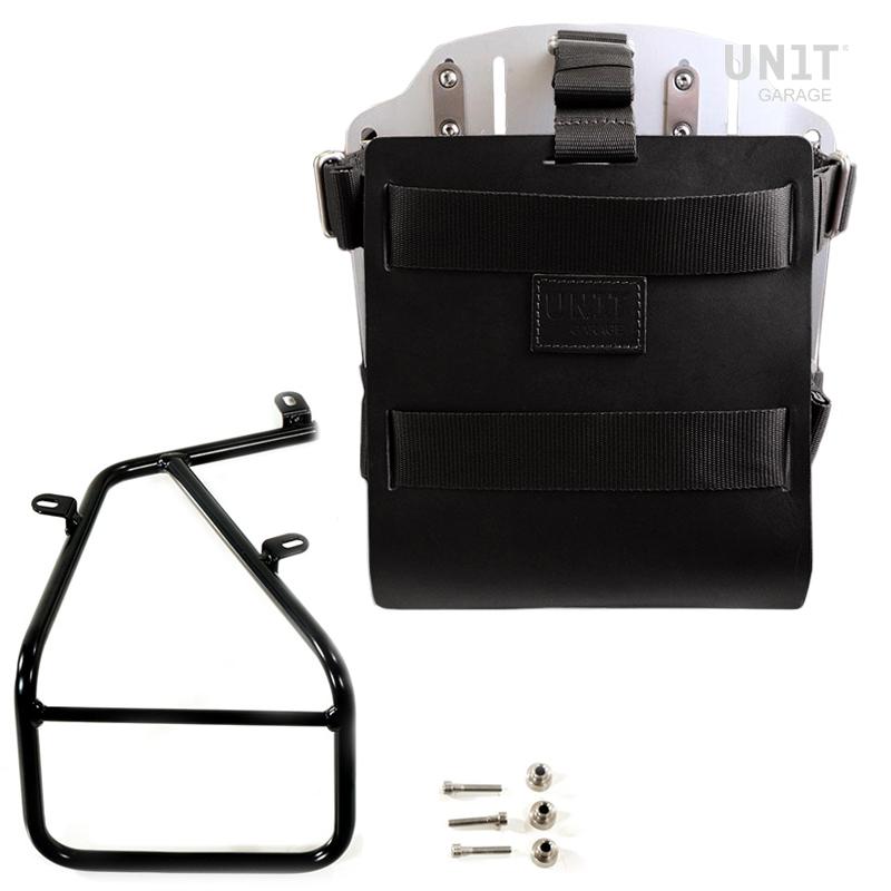 Aluminium-Taschenhalter mit verstellbarer Lederfront + Rahmen der NineT-Serie