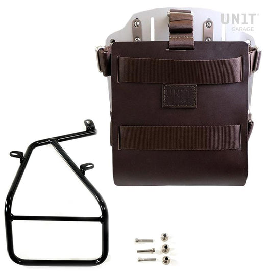 Aluminium-Taschenhalter mit verstellbarer Lederfront + Rahmen der NineT-Serie