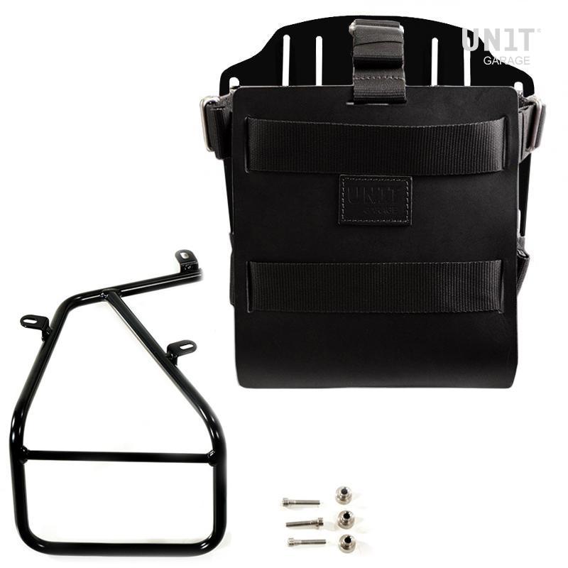 Aluminium-Taschenhalter mit verstellbarer Lederfront + Rahmen der NineT-Serie