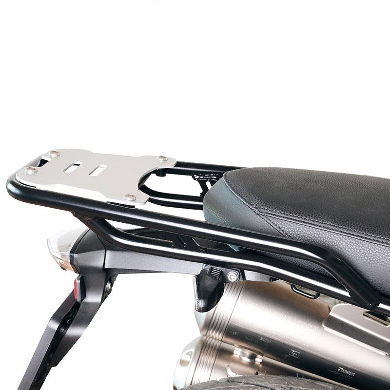 NineT-Gepäckträger mit Soziusgriffen zur Befestigung der Topcaseplatte