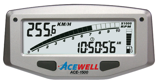 Acewell Digitalinstrument silber Tacho Drehzahlmesser Uhr Tankanzeige ACE-3150